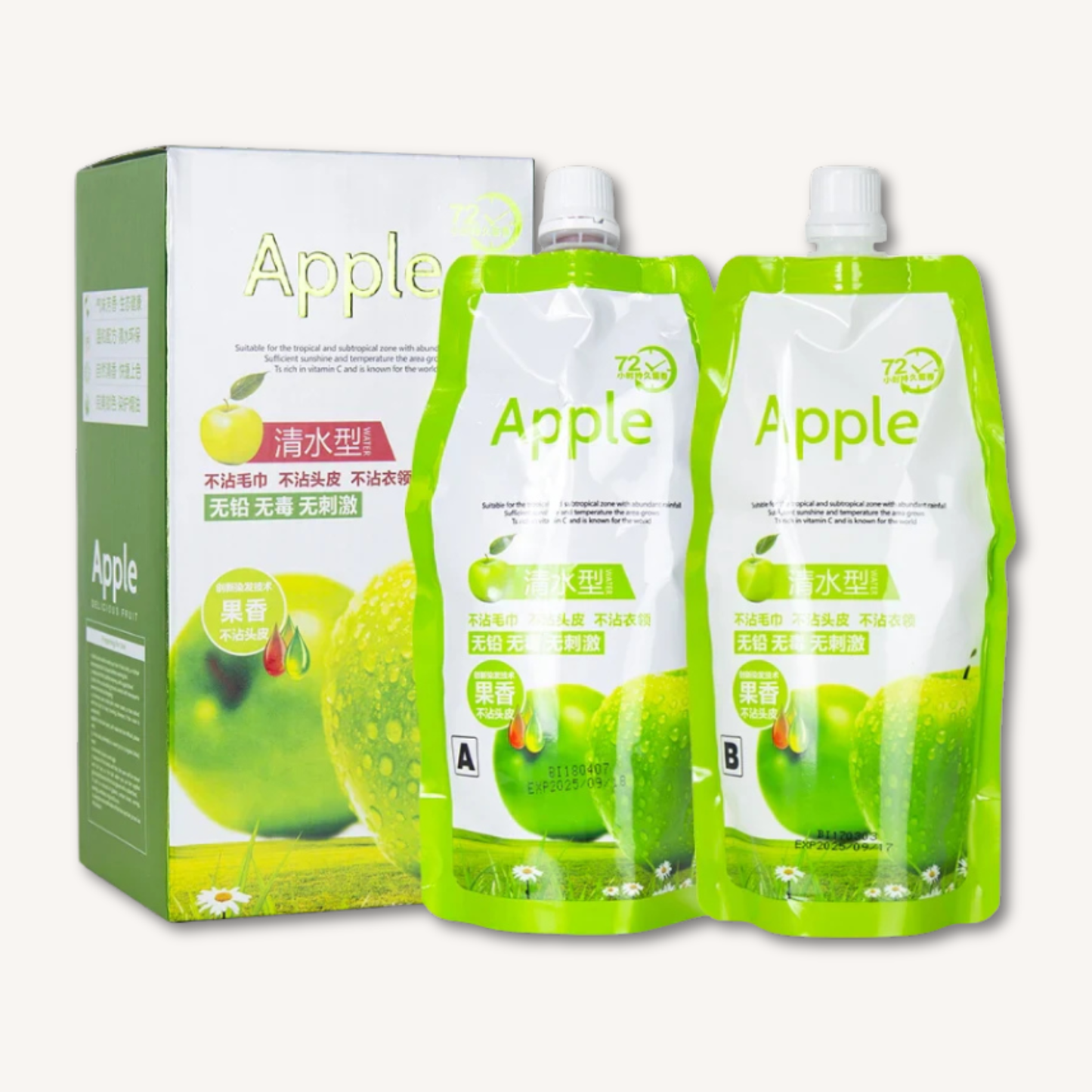 Apple Hair Color Ammonia Free For Man and Woman 500mlx2