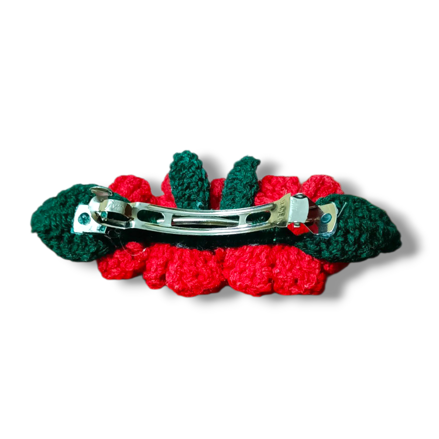 Handmade Crochet Rose Hair Clip 🌹 | Pearl Floral Barrette | Aesthetic Hair Accessory for Girls & Women